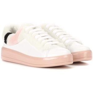 Prada Shearling Trimmed Sneakers